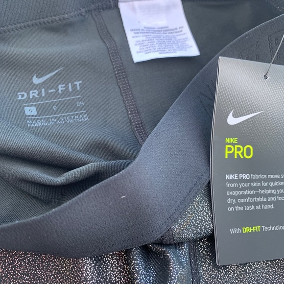 NWT Nike Pro Cool Sparkle Tights Dri-Fit - Picture 4 of 4